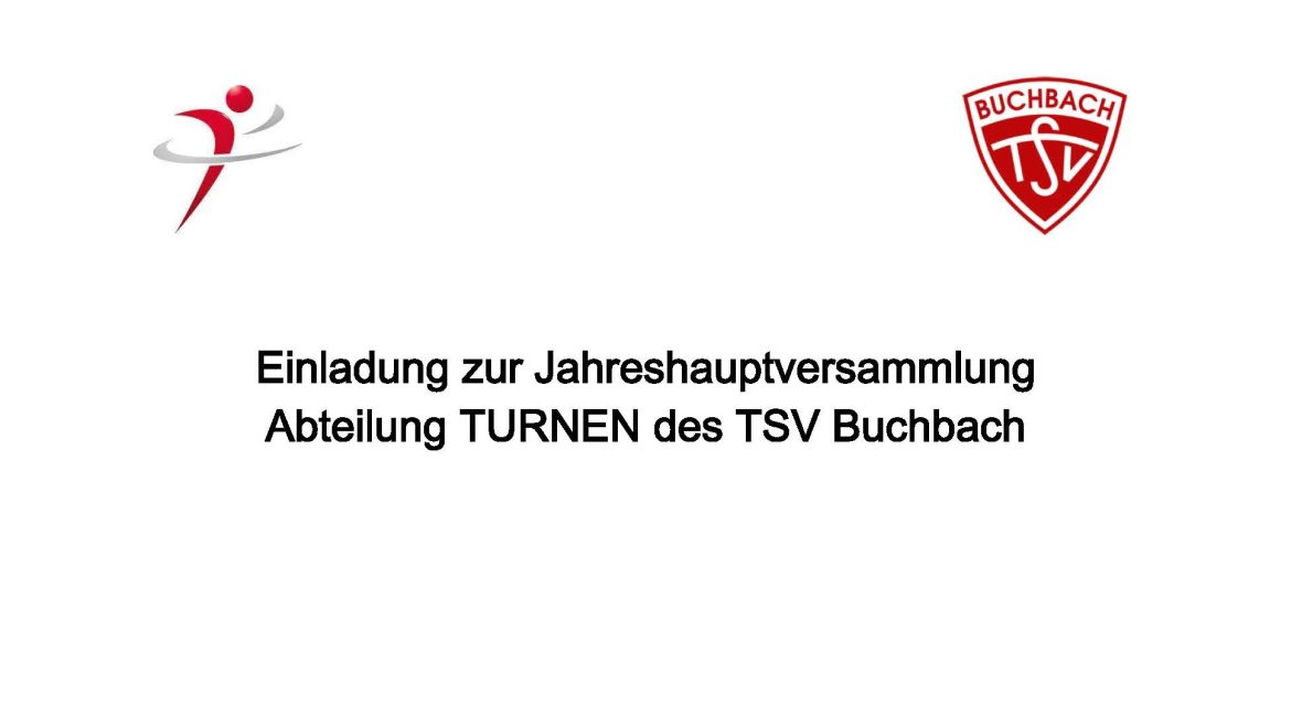 Einladung Zur JHV Der Turnabteilung